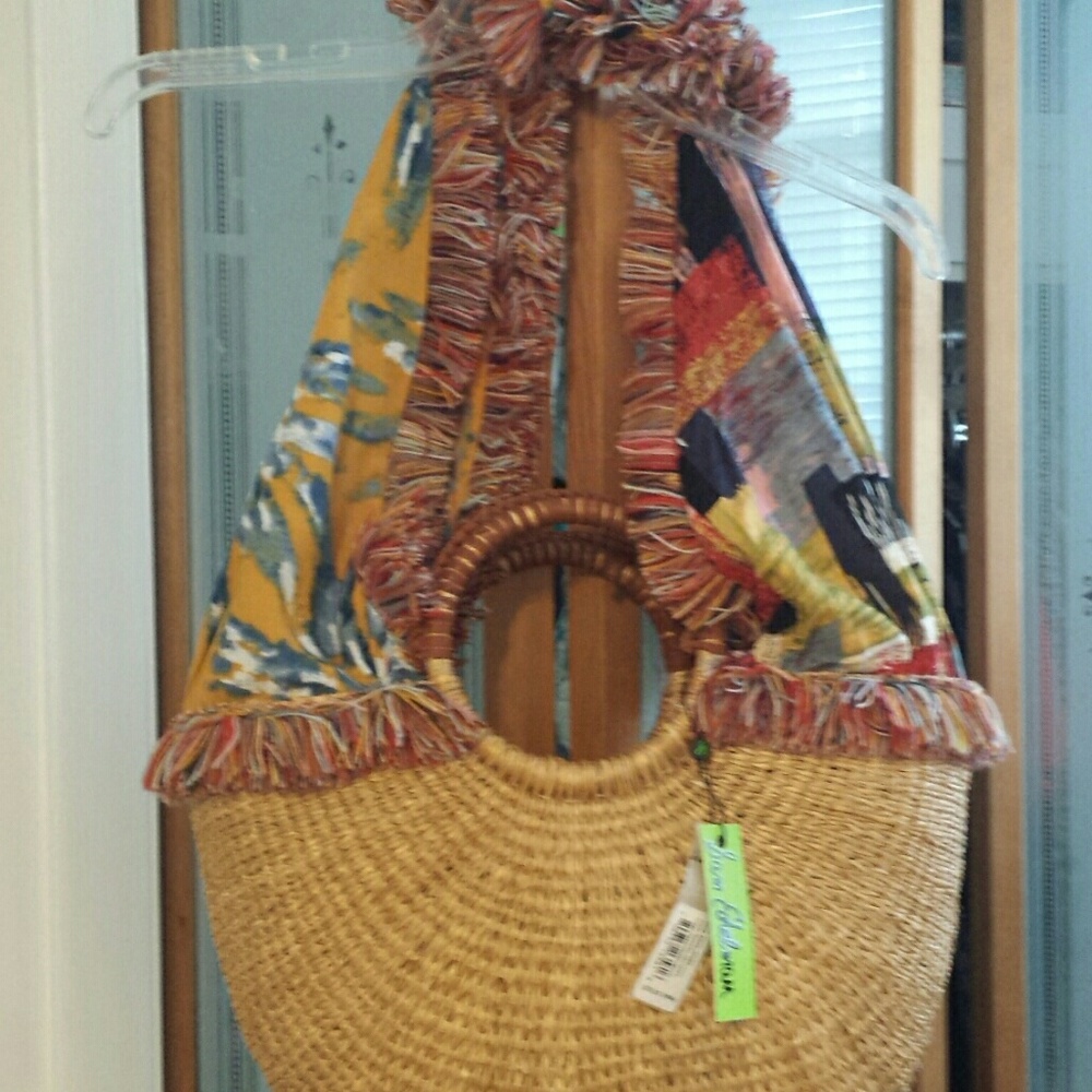 Sam Edelman fabric/straw bag - Picture 3 of 5